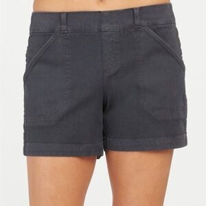 NWT Spanx Twill Stretch Short washed Black High Rise Size XSmall